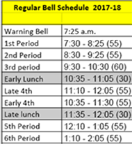 regular bell schedule